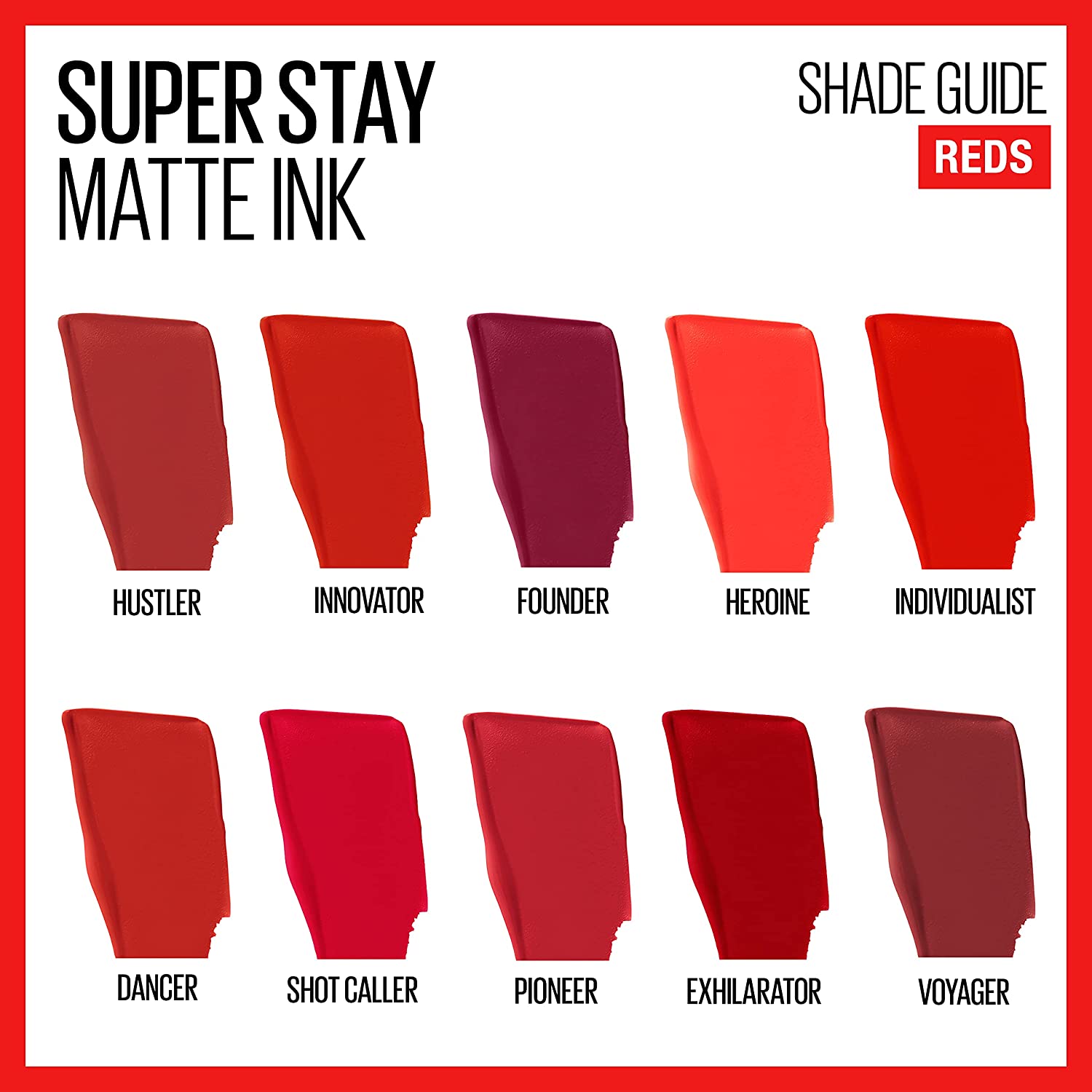 Maybelline Super Stay Matte Ink Liquid Lipstick Makeup, Long Lasting High Impact Color, Up to 16H Wear, Exhilarator, Ruby Red, 1 Count - Image 4